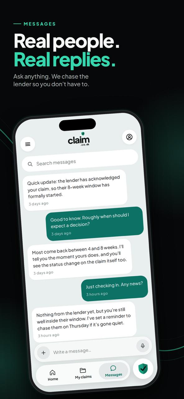 Message real people about your claim